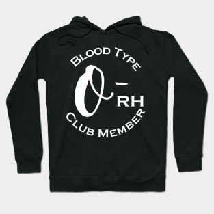 Blood type O minus club member - Dark Hoodie